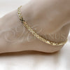 Oro Laminado Basic Anklet, Gold Filled Style Bismark Design, Polished, Golden Finish, 03.213.0354.1.10 (05 MM Thickness, 10 Inches Length)