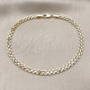 Oro Laminado Basic Anklet, Gold Filled Style Bismark Design, Polished, Golden Finish, 03.213.0354.1.10 (05 MM Thickness, 10 Inches Length)