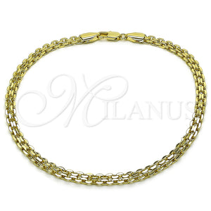 Gold Filled Anklet — Basic Anklet Bismark Design Polished 03. 05 MM — main product view — SKU 164540 | Oro Laminado tobillera — básico Anklet Bismark diseño pulido 03. 05 MM — SKU 164540