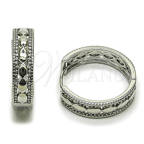Rhodium Gold Filled Huggie Hoop, Polished, Rhodium Finish, 02.213.0571.1.25