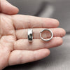Rhodium Gold Filled Huggie Hoop, Polished, Rhodium Finish, 02.213.0584.1.18