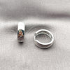 Rhodium Gold Filled Huggie Hoop, Polished, Rhodium Finish, 02.213.0584.1.18
