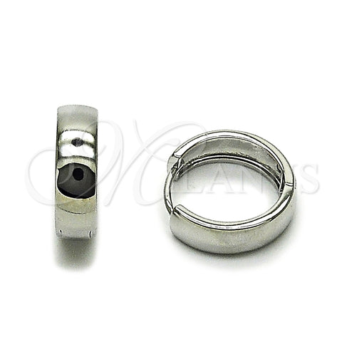 Rhodium Gold Filled Huggie Hoop, Polished, Rhodium Finish, 02.213.0584.1.18