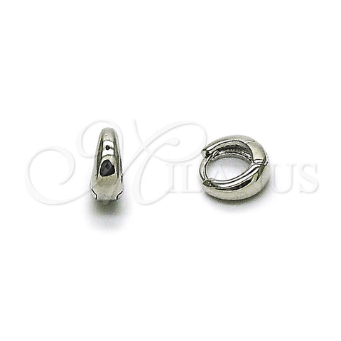 Rhodium Gold Filled Huggie Hoop, Polished, Rhodium Finish, 02.213.0706.1.10