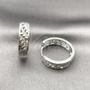 Rhodium Gold Filled Huggie Hoop, Leaf Design, Polished, Rhodium Finish, 02.213.0928.25