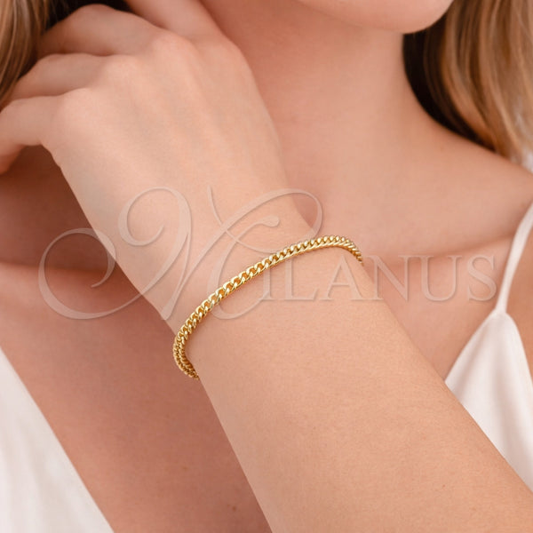 Gold Filled Bracelet — Fancy Bracelet Miami Cuban Design Polished 04. Thickness — alternate product view — SKU 164569 | Oro Laminado brazalete — elegante Bracelet Miami Cuban diseño pulido 04. Thickness — SKU 164569