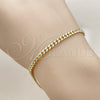 Oro Laminado Fancy Bracelet, Gold Filled Style Miami Cuban Design, Polished, Golden Finish, 04.213.0368.07 (Thickness, 8 Inches Length)