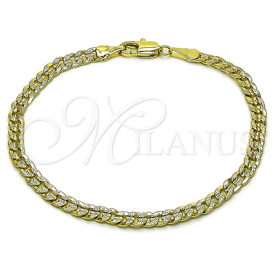 Gold Filled Gold-Filled Concave Cuban Bracelet 04.213.0365.07 for wholesale, main product view