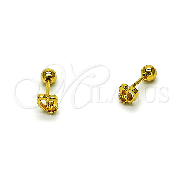 Gold Filled Ring — Stud Earring Heart Design Polished 02. — main product view — SKU 164592 | Oro Laminado anillo — Stud Earring corazón diseño pulido 02. — SKU 164592