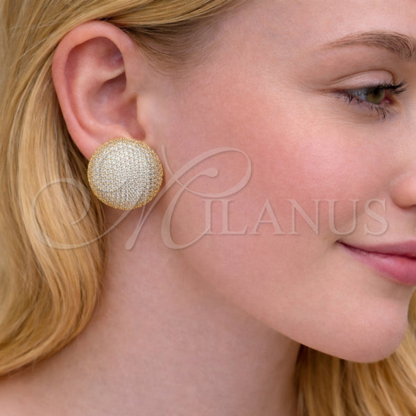 Gold Filled Ring — Stud Earring with White Cubic Zirconia Polished 02. — alternate product view — SKU 164594 | Oro Laminado anillo — Stud Earring with blanco Cubic Zirconia pulido 02. — SKU 164594
