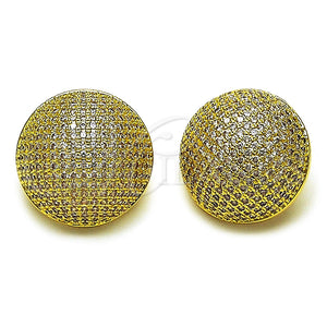Gold Filled Ring — Stud Earring Ball Design with White Cubic Zirconia — main product view — SKU 164597 | Oro Laminado anillo — Stud Earring Ball diseño with blanco Cubic Zirconia — SKU 164597