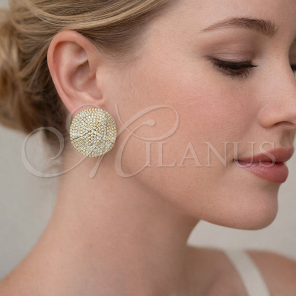 Gold Filled Ring — Stud Earring with White Cubic Zirconia Polished 02. — alternate product view — SKU 164600 | Oro Laminado anillo — Stud Earring with blanco Cubic Zirconia pulido 02. — SKU 164600