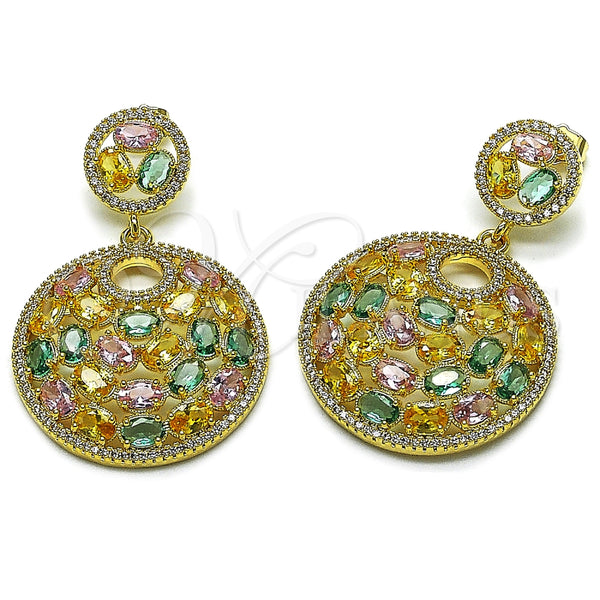 Gold Filled Ring — Stud Earring with White and Multicolor Cubic Zirconia — main product view — SKU 164604 | Oro Laminado anillo — Stud Earring with blanco and Multicolor Cubic Zirconia — SKU 164604