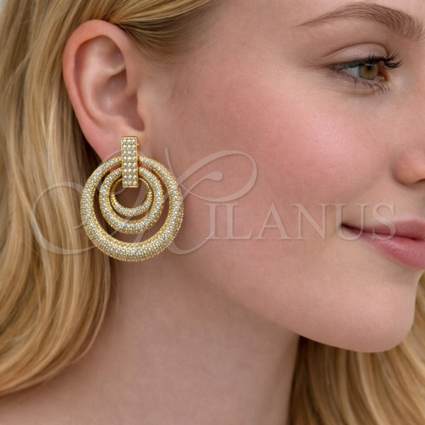 Gold Filled Ring — Stud Earring with White Cubic Zirconia Polished 02. — alternate product view — SKU 164607 | Oro Laminado anillo — Stud Earring with blanco Cubic Zirconia pulido 02. — SKU 164607