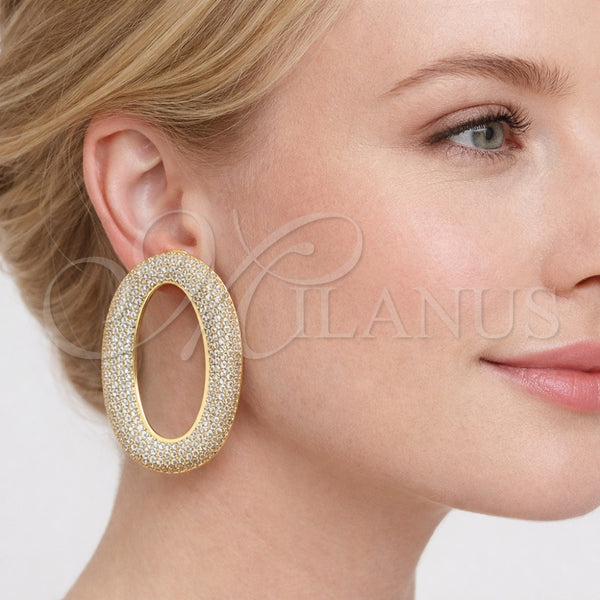 Gold Filled Ring — Stud Earring with White Cubic Zirconia Polished 02. — alternate product view — SKU 164612 | Oro Laminado anillo — Stud Earring with blanco Cubic Zirconia pulido 02. — SKU 164612