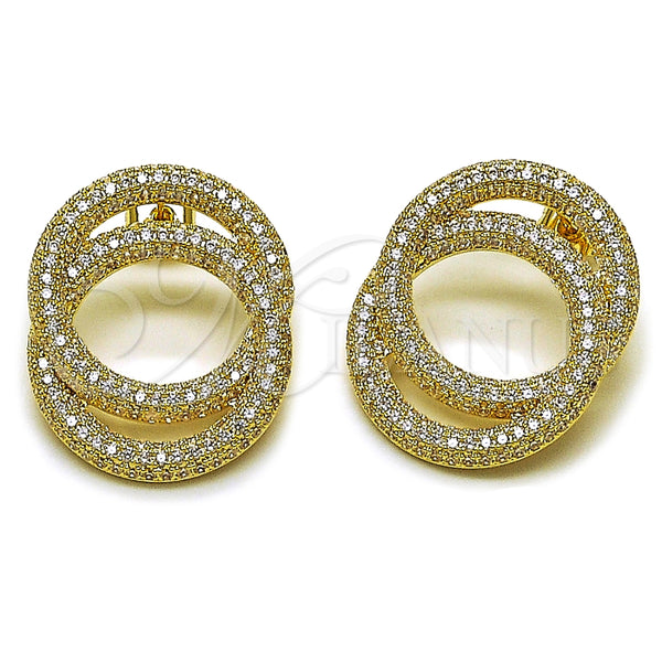 Gold Filled Ring — Stud Earring with White Cubic Zirconia Polished 02. — main product view — SKU 164613 | Oro Laminado anillo — Stud Earring with blanco Cubic Zirconia pulido 02. — SKU 164613
