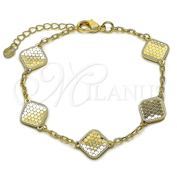 Gold Filled Bracelet — Fancy Bracelet Rolo Design Diamond Cutting 03. Thickness — main product view — SKU 164616 | Oro Laminado brazalete — elegante Bracelet Rolo diseño Diamond Cutting 03. Thickness — SKU 164616