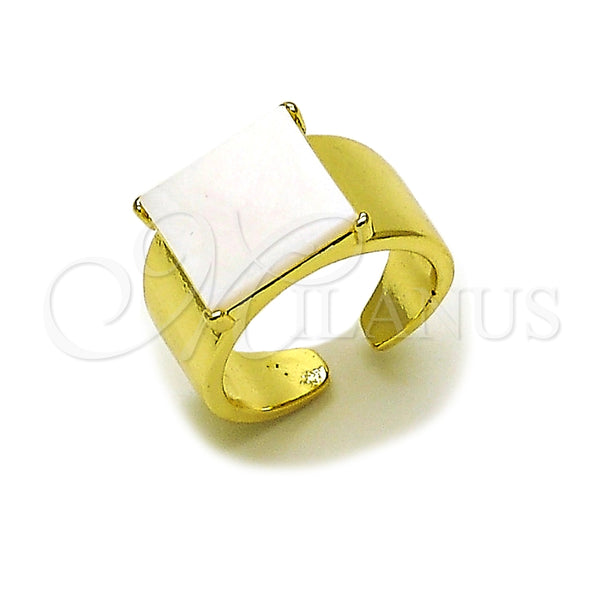 Gold Filled Ring — Multi Stone Ring with Ivory Mother of Pearl — main product view — SKU 164632 | Oro Laminado anillo — Multi Stone Ring with Ivory Mother of Pearl — SKU 164632