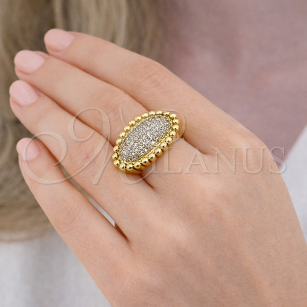 Gold Filled Ring — Multi Stone Ring with White Cubic Zirconia Polished — alternate product view — SKU 164633 | Oro Laminado anillo — Multi Stone Ring with blanco Cubic Zirconia pulido — SKU 164633