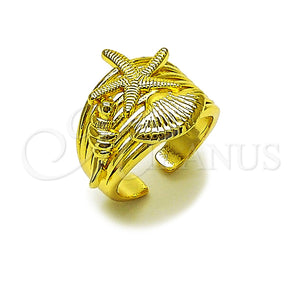 Gold Filled Ring — Elegant Ring Star and Shell Design Polished 01. — main product view — SKU 164634 | Oro Laminado anillo — Elegant Ring estrella and Shell diseño pulido 01. — SKU 164634