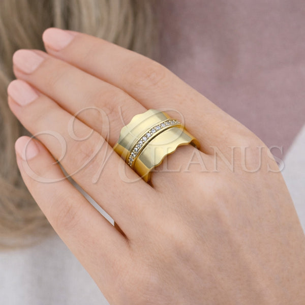 Gold Filled Ring — Multi Stone Ring with White Platina Cubic Zirconia — alternate product view — SKU 164636 | Oro Laminado anillo — Multi Stone Ring with blanco Platina Cubic Zirconia — SKU 164636