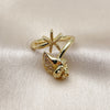 Oro Laminado Multi Stone Ring, Gold Filled Style Star and Snail Design, with White Cubic Zirconia, Polished, Golden Finish, 01.381.0011 (One size fits all)