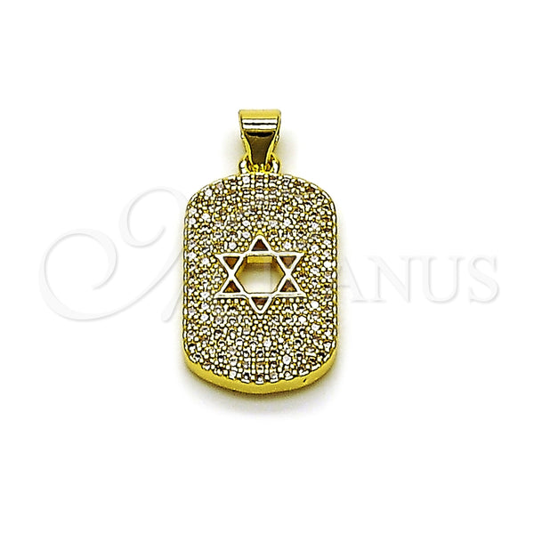 Gold Filled Pendant — Religious Pendant Star of David and Judaica Design — main product view — SKU 164648 | Oro Laminado dije — Religious Pendant estrella of David and Judaica diseño — SKU 164648