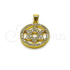 Oro Laminado Religious Pendant, Gold Filled Style Star of David Design, Polished, Golden Finish, 05.459.0002.1