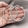 Rhodium Gold Filled Large Hoop, Diamond Cutting Finish, Rhodium Finish, 02.170.0228.1.60