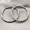 Rhodium Gold Filled Large Hoop, Diamond Cutting Finish, Rhodium Finish, 02.170.0228.1.60
