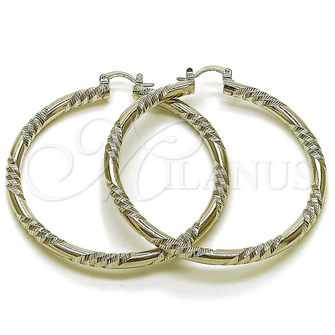 Rhodium Gold Filled Large Hoop, Diamond Cutting Finish, Rhodium Finish, 02.170.0228.1.60