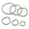 Rhodium Gold Filled Large Hoop, Diamond Cutting Finish, Rhodium Finish, 02.170.0228.1.60