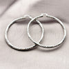 Rhodium Gold Filled Extra Large Hoop, Diamond Cutting Finish, Rhodium Finish, 02.170.0228.1.70