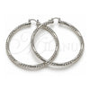 White Gold Filled Extra Large Hoop, Diamond Cutting Finish, Rhodium Finish, 02.170.0228.1.70