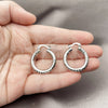 Rhodium Gold Filled Small Hoop, Diamond Cutting Finish, Rhodium Finish, 02.170.0109.2.25