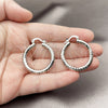 Rhodium Gold Filled Medium Hoop, Diamond Cutting Finish, Rhodium Finish, 02.170.0109.2.30