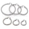 Rhodium Gold Filled Medium Hoop, Diamond Cutting Finish, Rhodium Finish, 02.170.0109.2.30