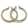 Rhodium Gold Filled Large Hoop, Diamond Cutting Finish, Rhodium Finish, 02.170.0109.2.50
