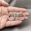 Rhodium Gold Filled Small Hoop, Twist Design, Diamond Cutting Finish, Rhodium Finish, 02.170.0567.2.25