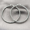 Rhodium Gold Filled Extra Large Hoop, Twist Design, Diamond Cutting Finish, Rhodium Finish, 02.170.0567.2.70