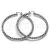 Rhodium Gold Filled Extra Large Hoop, Twist Design, Diamond Cutting Finish, Rhodium Finish, 02.170.0567.2.70
