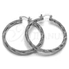 Rhodium Gold Filled Large Hoop, Diamond Cutting Finish, Rhodium Finish, 02.196.0145.1.50