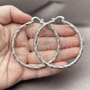 Rhodium Gold Filled Large Hoop, Diamond Cutting Finish, Rhodium Finish, 02.196.0145.1.60