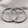 Rhodium Gold Filled Large Hoop, Diamond Cutting Finish, Rhodium Finish, 02.196.0145.1.60