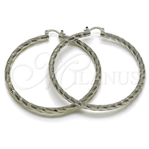 White Gold Filled Hoop Earrings — Extra Large Hoop Diamond Cutting 02. — main product view — SKU 164685 | Oro Laminado Blanco aretes de aro — Extra Large Hoop Diamond Cutting 02. — SKU 164685