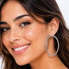 Rhodium Gold Filled Extra Large Hoop, Twist Design, Polished, Rhodium Finish, 02.170.0108.2.70