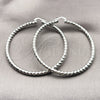 Rhodium Gold Filled Extra Large Hoop, Twist Design, Polished, Rhodium Finish, 02.170.0108.2.70