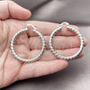 Rhodium Gold Filled Medium Hoop, Diamond Cutting Finish, Rhodium Finish, 02.196.0259.40