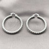 Rhodium Gold Filled Medium Hoop, Diamond Cutting Finish, Rhodium Finish, 02.196.0259.40