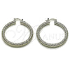 Rhodium Gold Filled Medium Hoop, Diamond Cutting Finish, Rhodium Finish, 02.196.0259.40